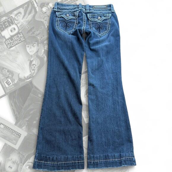 Y2k distressed Rock Revival Bootcut jeans - Picture 1 of 7